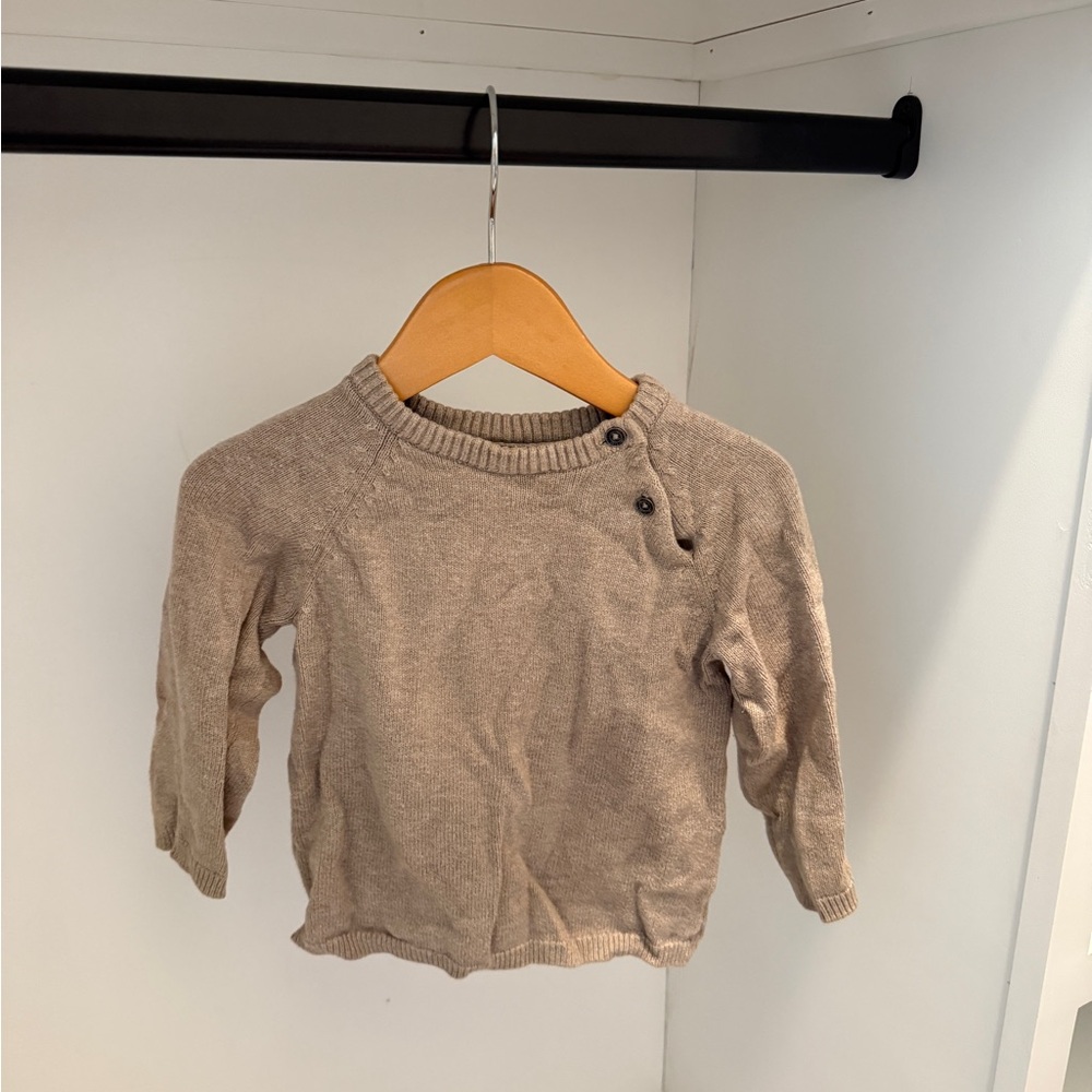 H&M Beige Kids Sweater with Button Detail